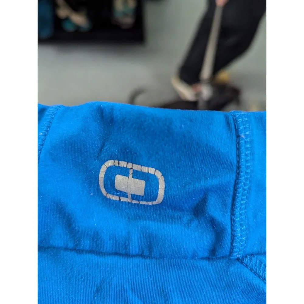 Best Buy pull‎ over shirt top blue large Ogio endurance long sleeve zipper neck